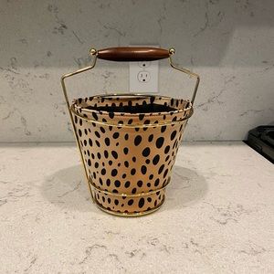 Charlotte Olympia cheetah bucket bag